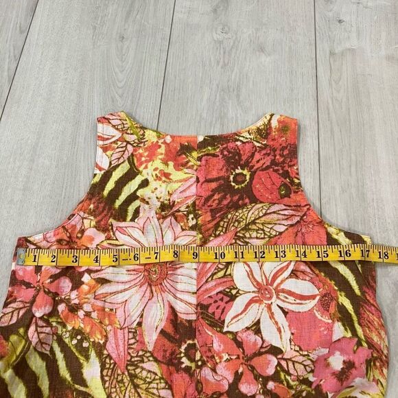 J.Jill Love Linen Floral Sunset Reef Dress Size XS - Picture 4 of 7